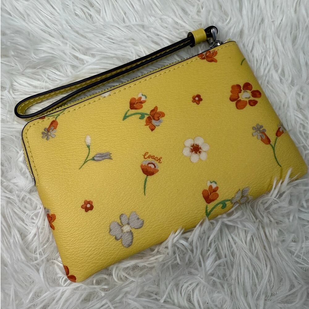 COACH Floral Zip Wristlet - Picture 2 of 5